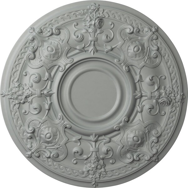 Ekena Millwork Oslo Ceiling Medallion (Fits Canopies up to 10 1/2"), 28 1/8"OD x 1 3/4"P, Primed White CM28OS - main